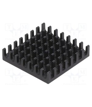 658-25ABT3 Heatsink: extruded; grilled; BGA; black; L: 27.9mm; W: 27.9mm; 658 2pyHzJdLD-hAZQvOzVy_NIAQ1kapLFz8okDKQlL9MmM