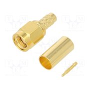 132195 Connector: SMA; plug; male; straight; 50Ω; soldering,crimped; PTFE 3B8RnQ6mfnUVz0PxAfrRPjFWAyDIVa4KNdqFLjVCQSg
