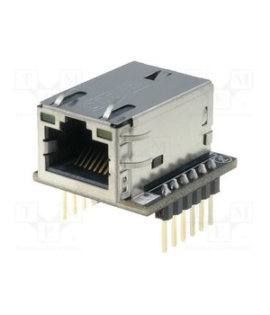 WIZ820IO Module: Ethernet; Comp: W5200; 3.3VDC; SPI; 2.54mm; pin header,RJ45 mfB-9vq2JqX20iyyBvyY6n2tc-qh61ovfCGg0ysM7Wg