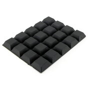 FEETS for SPEAKER SYSTEM, rubber 20x20mm, self-adhesive, black