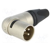 NC3MRX Connector: XLR; plug; male; RX; 16A; PIN: 3; angled 90°; swivel; 14AWG M7SpOY1LlZK5HByZCqcJ1RIIPrTeMA-yA9qAsPh2p3I
