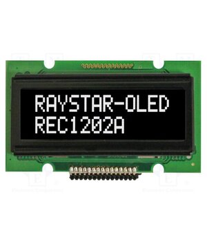REC001202AWPP5N00100 Display: OLED; alphanumeric; 12x2; Dim: 55.7x32x11mm; white; PIN: 15 Y39J_1EB5YfqyBCH0lj1glwI6OW-hgRIqdGZ_4jqAt0