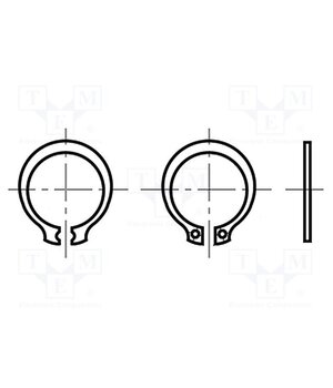 1287214 Circlip; spring steel; Shaft dia: 11.5mm; BN 818; Ring: external 6rjvpUKO11XsbCBrDSDOkiPOEj-JJtlkfpE8-wbR8B8
