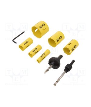 424045 Hole saw set; Ø: 16mm,20mm,25mm,32mm,38mm,51mm; 9pcs. VM8xjPPaMfb7LFhuWtyp4umoOg91AImvYinluzNjJMo