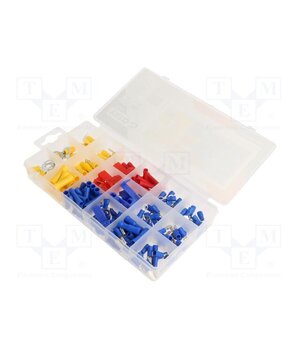 YT-06891 Kit: connectors; crimped; for cable; insulated; 160pcs. a2Z6lqoWIp3t5TCEw4o777Krw7tDANDt56NN_AQgLcU