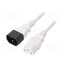 LT-602+501 H05VV-F 0.75/3C WHT 1M Cable; 3x0.75mm2; IEC C13 female,IEC C14 male; PVC; 1m; white; 10A G5UCVNxpq3tEMmiHeTWYstYAZvNKBdI5ZVDXFo8kb7k