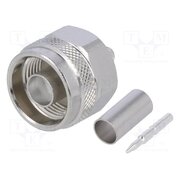 J01020A0113 Connector: N; plug; male; straight; 50Ω; crimped; for cable; PTFE Cpajiyg0tk148Qf6yECelTz7ldn4x7AKoPaWNAyIzkQ