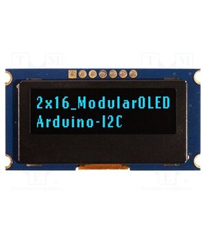 NHD-0216AW-IB3 Display: OLED; alphanumeric; 16x2; Dim: 49.2x25.7x4.5mm; blue; 1x7 Nu6gVnv9OSsXjsD79BvPEa1BT-G4-HCLxSyqa95JKas