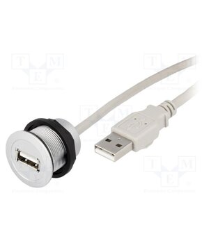 09454521923 USB socket; 22mm; har-port; -25÷70°C; Ø22.3mm; IP20; silver; Len: 2m XIlEDs0MUT9fTZ4Hh25WwYoPJdwOb7rqmEhHKR6PbFU