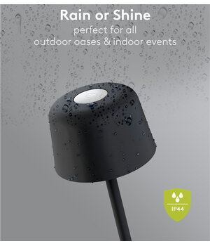 Bezvadu LED galda lampa, 2 W, 150 lm, 3000 K, 25 cm, melna

 AASV20J+4.jpg