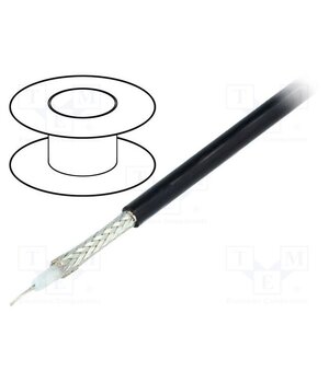 MRG5800.10100 Wire: coaxial; RG58; stranded; Cu; PVC; black; 100m; Øcable: 4.95mm 0gO9wFG_368z2wNwEIcaqK727ZL0MLZolgcEacoErrg