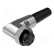 FC684226R Connector: microphone; plug; female; PIN: 6; for cable; angled 90° SIJsM1RC0k4EOS2rcmkykcM_ulCb3X-BE7PeZuWAi4g