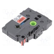 TZE-431 Tape; 12mm; 8m; red; Character colour: black; laminated,glued uoH_jzLG50qmyNdjyzRwavZy7cfK6QkURRI4Fc9PEpU
