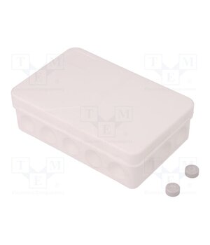 34661601 Enclosure: junction box; X: 85mm; Y: 130mm; Z: 37mm; IP55; white; 2K QfPwt3iuI7vdXifxS7GgpBvoeOhKaFzvtWI5xhSNulk