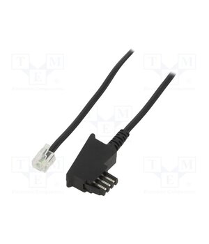 50236 Cable: telephone; RJ11 plug,TAE F plug; 3m; black; Insulation: PVC 8CZU6P8qTJdyC9B4gwOUsiHOjUIyECDQtjvLpPaCq30