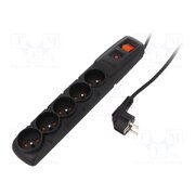 ACAR F5 3M BLACK Plug socket strip: protective; Sockets: 5; 230VAC; 10A; black qGLLD0C7zDv5X5JRp5LmsIpYCW-lXz1Rg1PTIyXyGyQ