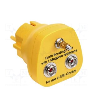 TM10 Earthing plug; ESD; yellow; 1MΩ tJEiyKi6EpQ2qv7imAZD1LnQzDdqUgWXChJjzrUuqAc