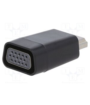 A-HDMI-VGA-001 Adapter; D-Sub 15pin HD socket,HDMI plug; HDMI 1.4; bag; black BPc2tLifE2IWWj8JeaIStyvisXV40Gf2scMkhWUEl38