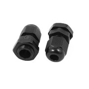 Cable screw gland PG7 with locknut, PA, IP67, cable 3-5.5mm, black