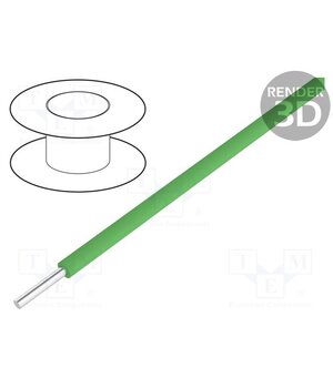 3051/1 GR005 Wire; HookUp Wire; 22AWG; wire; Cu; PVC; green; 300V; 30.5m; 100ft u5cZ2cp4eKBZbt3WvLke20HnUktiqXklXk6LzvfdNMs