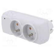 ACAR MINI CO Plug socket strip: protective; Sockets: 2; 230VAC; 10A; white SPbvm7X19DHTM5xkf532Mkn2ZDgfJSGjsYD3GUv6CW4