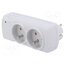 ACAR MINI CO Plug socket strip: protective; Sockets: 2; 230VAC; 10A; white SPbvm7X19DHTM5xkf532Mkn2ZDgfJSGjsYD3GUv6CW4