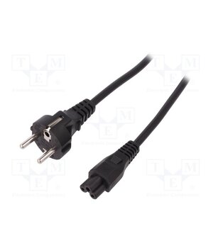 AK-440103-018-S Cable; CEE 7/7 (E/F) plug,IEC C5 female; 1.8m; black; 10A; 250V ZPahzsUEkzdCv_N8DuseuK_1_8mWSnSqzZkig38uytE