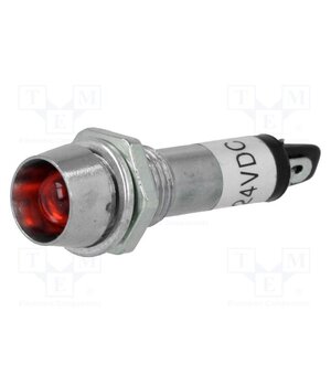 IND8-24R-B Indicator: LED; recessed; red; 24VDC; Ø8.2mm; IP40; for soldering fZxCpUMH74fF1U3jklTCwGAVNTczKeRC3sqcFr1O71Q