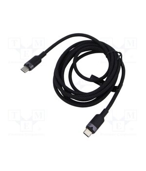 TRDBH Cable; USB 2.0; USB C plug,both sides; nickel plated; 2m; black _5-RO97xteu2_FhSucp4p7hzfe3EZqI3qQy7g2zb-p0