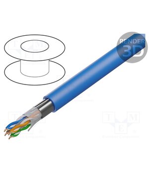 10GB24.06305 Wire; U/UTP; 4x2x23AWG; 6a; wire; Cu; Insulation: LSZH; blue; 305m lCV4JxXInRfkZbkJjIj7WOPM9pVLFMsufsNxYvgDXUU