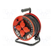 W-97301 Extension lead; 3x1.5mm2; reel; Sockets: 4; rubber; black; 30m; 16A d8pQ0iZuhgdIcrEkvB3CaMzapRuq0OzP7ZCEXzDeR9I