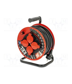W-97301 Extension lead; 3x1.5mm2; reel; Sockets: 4; rubber; black; 30m; 16A d8pQ0iZuhgdIcrEkvB3CaMzapRuq0OzP7ZCEXzDeR9I