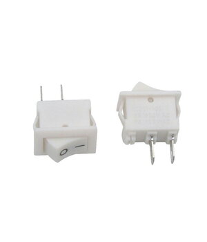 ROCKER SWITCH 3A/250VAC 6A/125VAC, mini - 15x10,5mm, balts, ON-OFF

 CPR401B+1.jpg