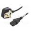 6043.0114 Cable; 3x0.75mm2; BS 1363 (G) plug,IEC C13 female; PVC; 2m; black iK5eOFcgaW7PKb64JJ89LLCz48ltFlkbASeK0d4cpAs