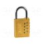 K11040D Padlock; shackle,combination code; brass; A: 40mm; B: 27mm; C: 6mm prT8UbKmloINB5mBpDig3p5rlG8SrS0Y136XL5hzgyU
