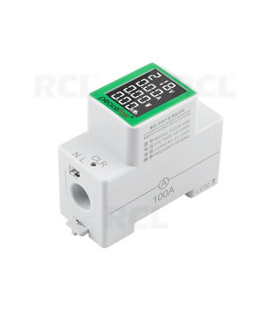 Daudzfunkcionāls mērītājs AC 50-300V/100A, 1999kWh, 0-30kW, DIN sliede

 ATSE03.jpg