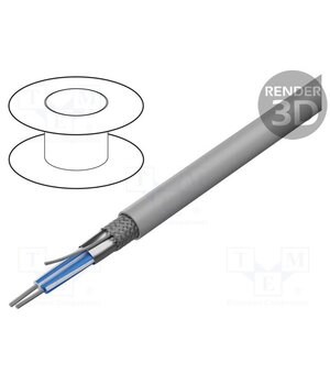 9841 060100 Wire; 1x2x24AWG; RS485; stranded; Cu; Insulation: PVC; grey; 30m 05xGuWbHNbQtnfOV_4yZFUQZ2UFGA3tK-f7KU9KkmhA