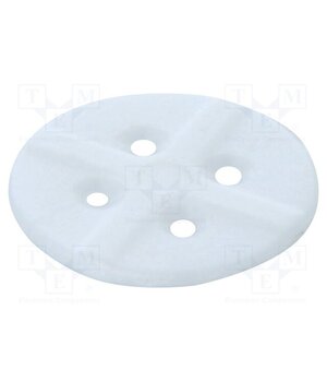 108-021 Spacer sleeve; LED; Øout: 5.7mm; L: 0.5mm; white; Holes pitch: 2.5mm zohPQNh_WuQTIRmBMcaSsilo5GySnw2lJgr2nRXBKtI