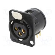 NC3FD-H-B Connector: XLR; socket; female; PIN: 3; angled 90°; THT; black; 6A WVs_N6ZFLwFBNYT4pZWCpUk7uR9EY9QqHiSQaKhlzfQ