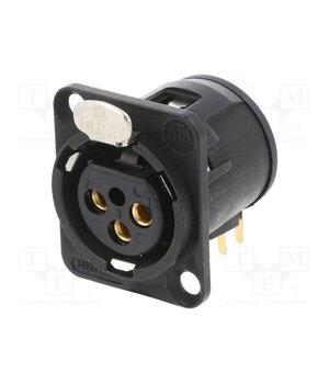 NC3FD-H-B Connector: XLR; socket; female; PIN: 3; angled 90°; THT; black; 6A WVs_N6ZFLwFBNYT4pZWCpUk7uR9EY9QqHiSQaKhlzfQ