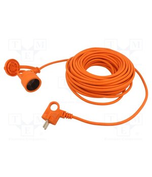 M01807 Extension lead; 2x1mm2; Sockets: 1; PVC; orange; 20m; 10A xrDassDqnMe3hgOQfDEQL5tIUk9VtAqk-7aqlcYRQWE