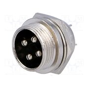 FC684204 Connector: microphone; socket; male; PIN: 4; for panel mounting Bjs9OgmndcqtCKwd6YnWwGuuYzjJ7mvX9wNfGuHkZh8