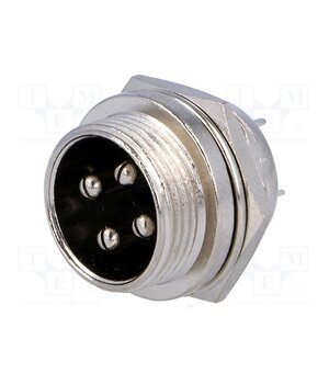 FC684204 Connector: microphone; socket; male; PIN: 4; for panel mounting Bjs9OgmndcqtCKwd6YnWwGuuYzjJ7mvX9wNfGuHkZh8