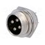FC684204 Connector: microphone; socket; male; PIN: 4; for panel mounting Bjs9OgmndcqtCKwd6YnWwGuuYzjJ7mvX9wNfGuHkZh8