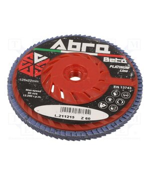 001050806 Flap grinding wheels; Ø: 125mm; Granularity: 60; vented; 22.23mm CDDPTU4AeMDtzTMG4VhOrkArE8c8f86ZXT7o5g0r-nQ