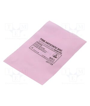 001-0003 Protection bag; ESD; L: 152mm; W: 102mm; Thk: 75um; 100pcs; pink rgy19LXs6YBOu2HlnnwBQ3j3UNjhGjjHpZJvQTy6z6g