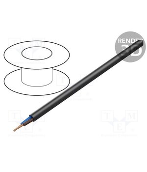 1600199 Wire; H07RN-F; 2x1.5mm2; round; stranded; Cu; rubber; black; Class: 5 7XpXHE0kfi-gQvj1KPanPJrwCKU48RLT0CH_lFJELQY