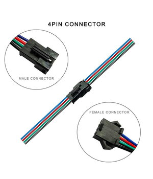 SASLĒGVIENOJUMS JST 4pin, vīriešu+sieviešu, komplekts, 100mm

 CJ7604L+1.jpg