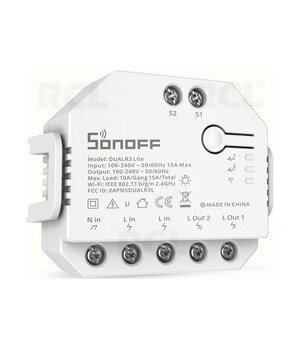 Viedais slēdzis Sonoff Dual R3 Lite Wi-Fi

 ABESP016V.jpg