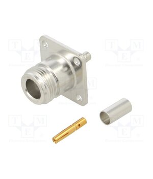 172175 Connector: N; socket; female; straight; 50Ω; crimped; gold-plated KUmVekUDiASqhlXKFDYQuMXXeyuRshaO5d5dax0NFQ4